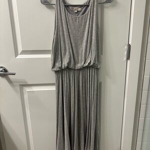 LOFT Heather Gray Maxi Dress